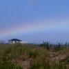 Post-Irene: A rainbow across the fishing pier that survived the storm in Ocean Grove, N.J.